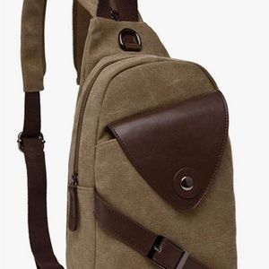Canvas sling bag chest crossbody backpack bag